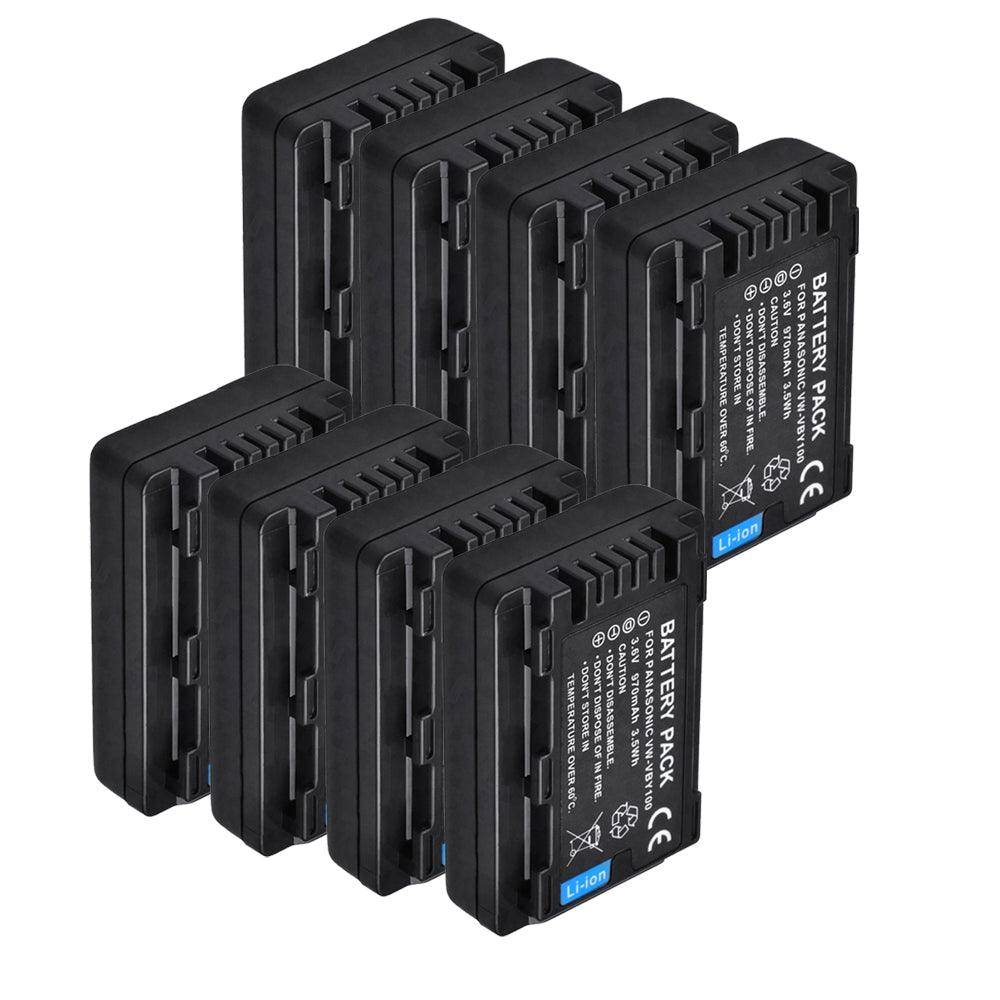 For Panasonic VW-VBY100 Battery HC-V110, HC-V110G, HC-V110GK, HC-V110K, HC-V110P, HC-V110P-K, 970mAh Camera Batteries