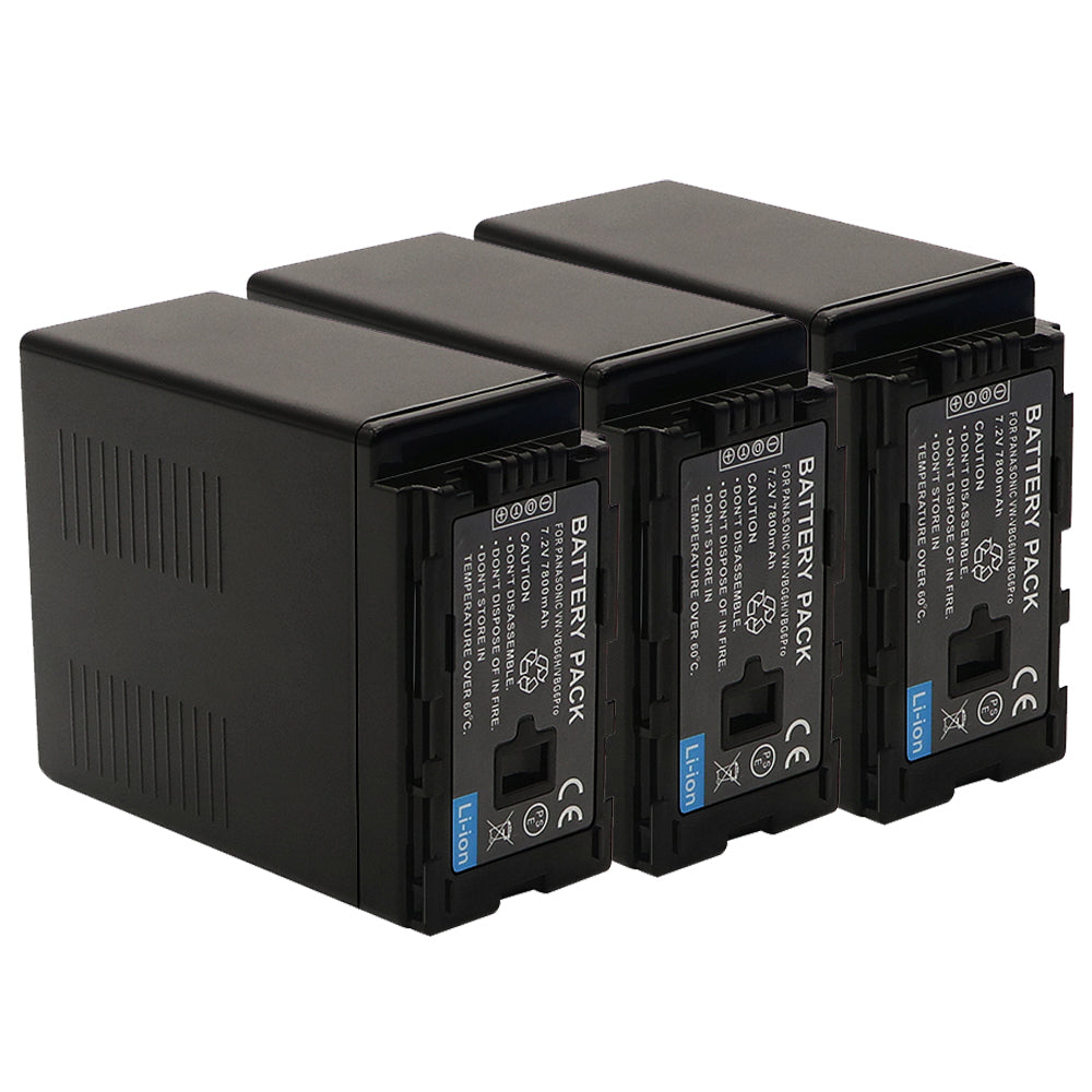 For Panasonic VW-VBG6H Camcorder Battery High Capacity AG-AC160A AC7 AC130A HMC40 HMC70 HMC150 7800mAh Camera Batteries