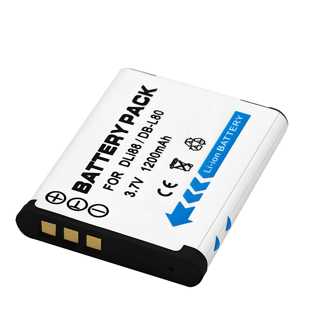 For Sanyo Camera Battery DB-L80 DB-L80A 3.7V 1200mAh Batteries
