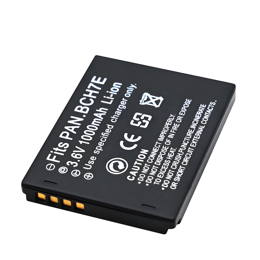 For Panasonic DMW-BCH7E Battery DMW-BCH7 DMW-BCH7PP DMC-FP1 DMCFP2 DMCFP3 1000mAh Camera Batteries