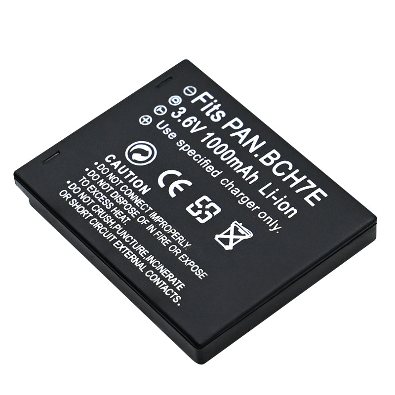 For Panasonic DMW-BCH7E Battery DMW-BCH7 DMW-BCH7PP DMC-FP1 DMCFP2 DMCFP3 1000mAh Camera Batteries