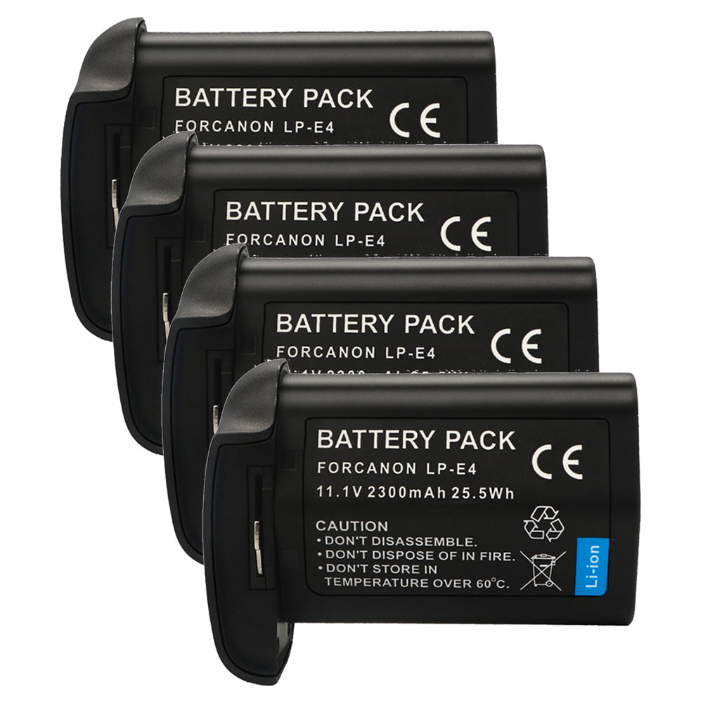 For Canon LP-E4 US 5751B002 Battery EOS 1D C, 1D X Mark II 2300mAh Camera Batteries