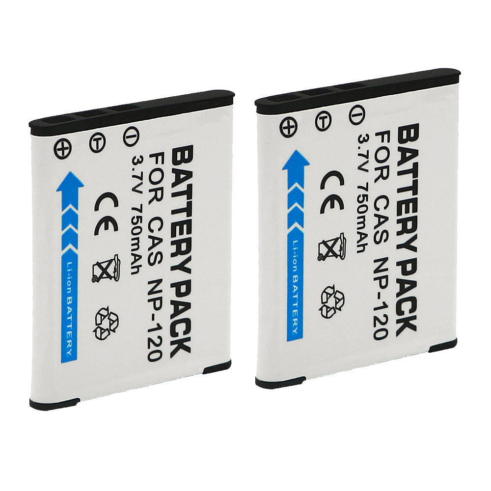 For Casio CNP120 Battery Exilim EX-S200 EX-S300 EX-Z31 750mAh Digital Camera Batteries