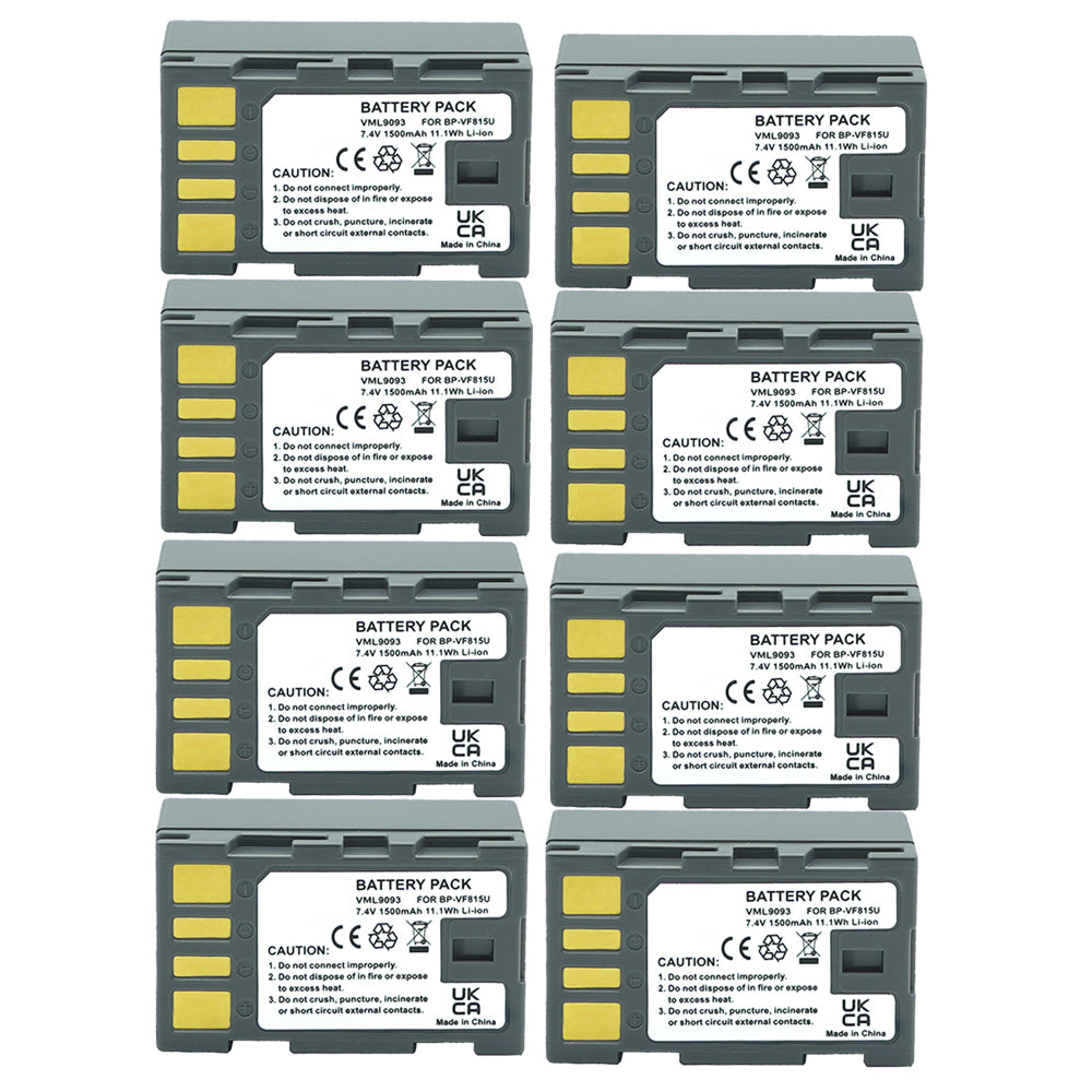For JVC BN-VF815 Battery GZ-HD300AC, GZ-HD300AEK 1500mAh Camera Batteries