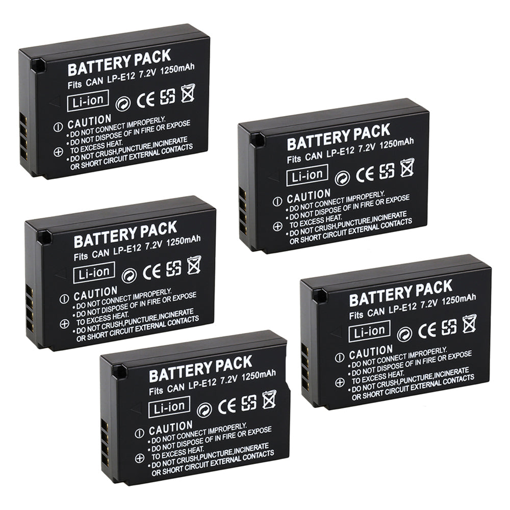 For Canon LP-E12 Battery EOS 100D M200 1250mAh Camera Batteries