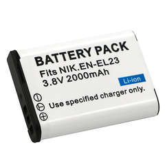 2 Pack of EN-EL23 Batteries and  Battery Charger for Nikon Coolpix B700, P900, P600, P610, S810c Digital Camera