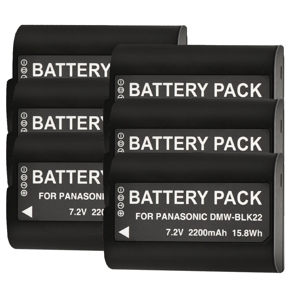 For Panasonic DMW-BLK22 Battery Lumix DC-S9, DC-G9, DC-S5, DC-S5 II, DC-S5 IIX, GH5 II, GH6, S5II, S5IIX 2200mAh Camera Batteries