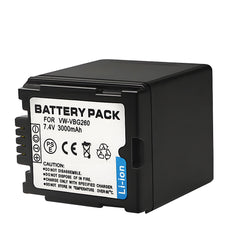 For Panasonic VW-VBG260 Battery Replacement  VW-VBG070, VW-VBG130, VW-VBG130-K, VW-VBG130PPK, VW-VBG260, VW-VBG260-K, VW-VBG260PPK, DMW-BLA13, DMW-BLA13A  3000mAh Camera Batteries
