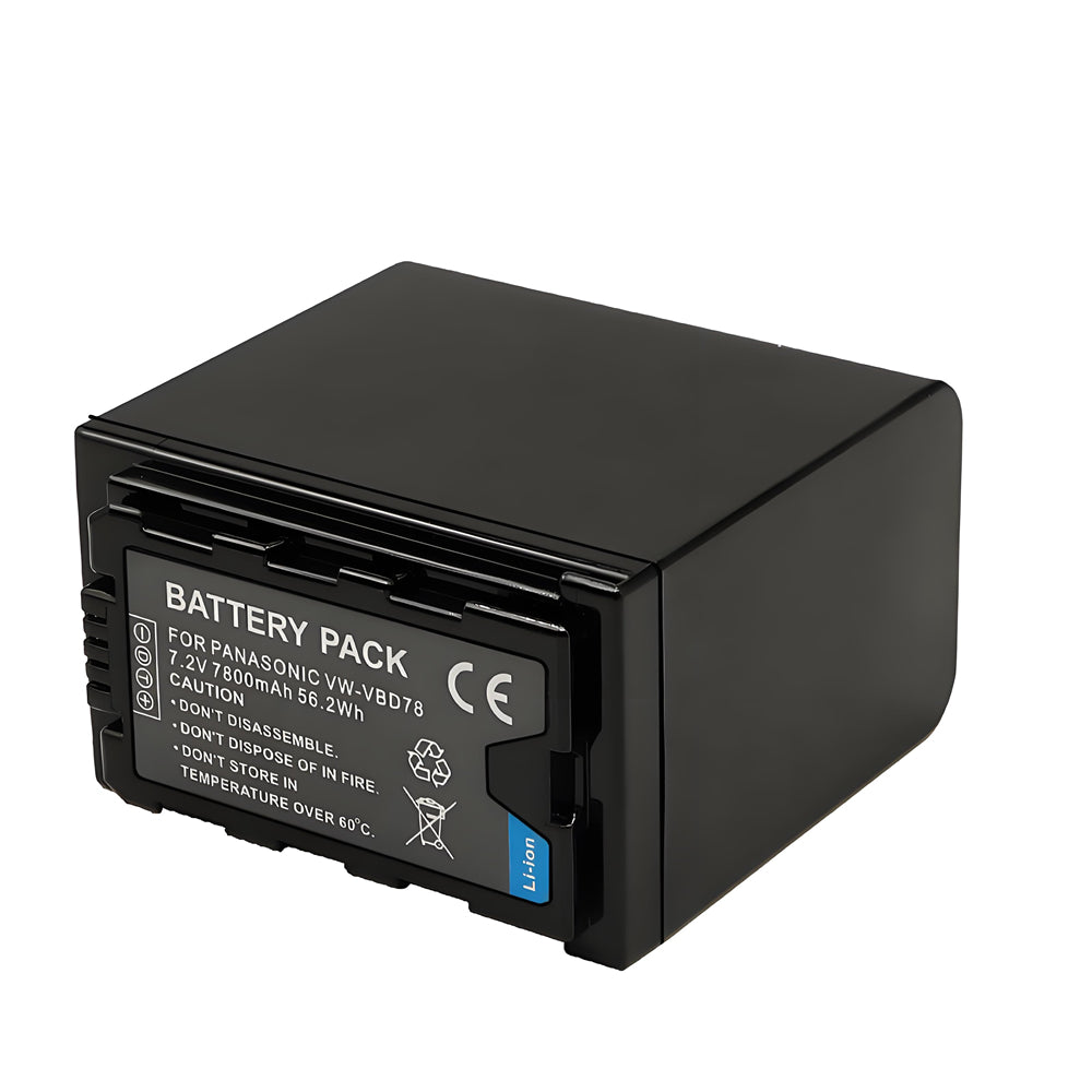 For Panasonic VW-VBD78/VBR89G VW-VBD29 Battery AG-UX180 AG-UX90 AG-3DA1 AG-AC8 AG-DVC30 AG-HPX171 AG-HPX250 HPX255 AG-HVX201 7800mAh Camera Batteries