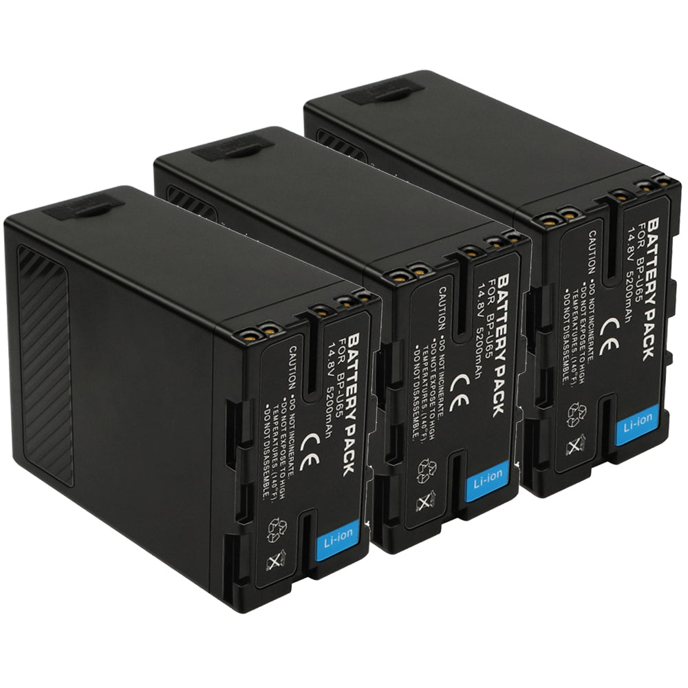 For Sony BP-U65 Battery PMW-200 PMW-300 PMW-EX1 PMW-EX3 PMW-EX1R 5200mAh Camera Batteries