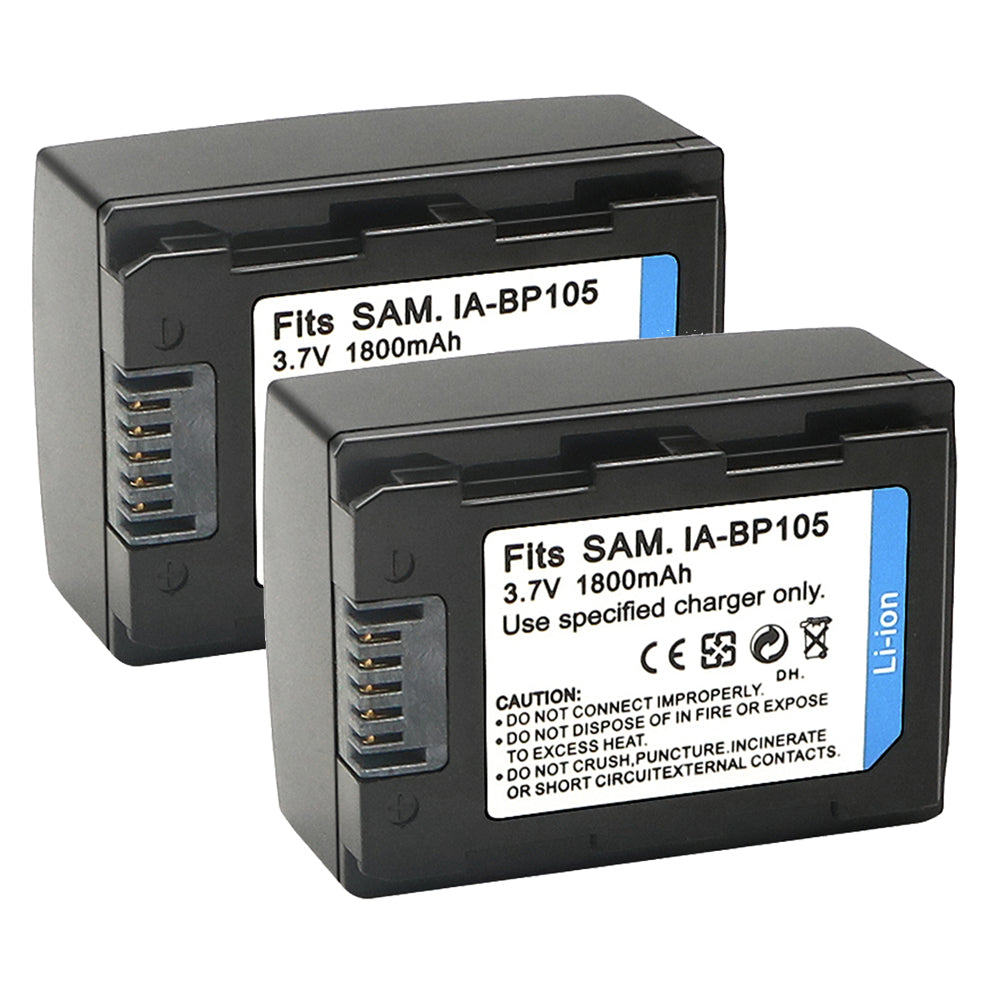 For Samsung IA-BP105R Battery HMX-F80, HMX-F90, HMX-F800, HMX-F900, SMX-F50, SMX-F53, SMX-F54, SMX-F500 1100mAh Camera Batteries