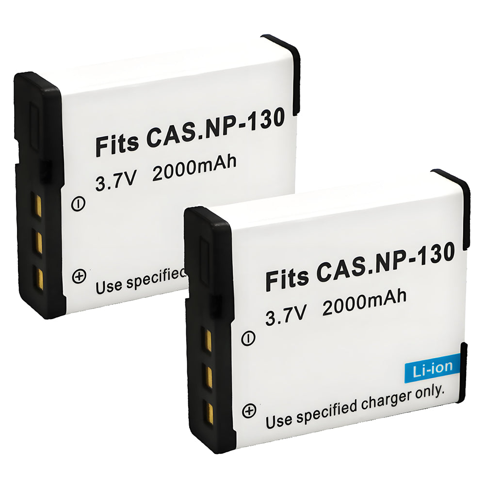 For Casio CNP130 NP-130 NP-130A Battery Cas Exilim EX-10 EX-100 EX-H30 EX-H35 2000mAh Camera Batteries