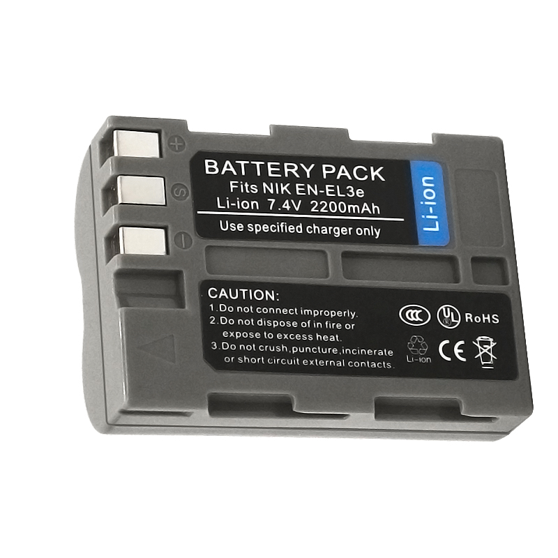 EN-EL3e Battery 2-Pack 2200mAh and USB Charger Compatible with Nikon D50, D70, D70s, D80, D90, D100, D200, D300, D300S, D700 Digital SLR Cameras