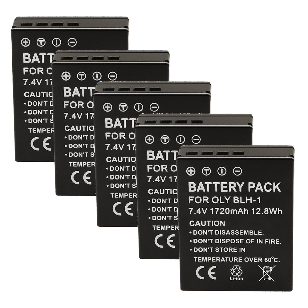 For Olympus BLH-1 (Fully Decoded) Battery OM-D E-M1 Mark II, OM-D E-M1 Mark III, OM-D E-M1X 1720mAh Camera Batteries