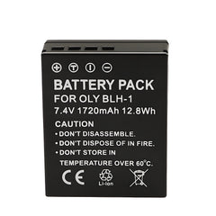 For Olympus BLH-1 (Fully Decoded) Battery OM-D E-M1 Mark II, OM-D E-M1 Mark III, OM-D E-M1X 1720mAh Camera Batteries