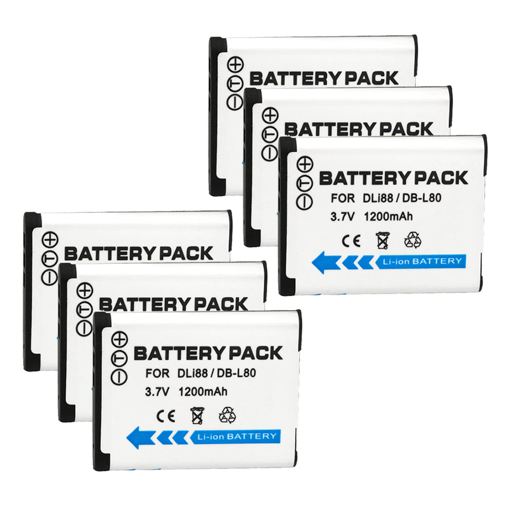 For Sanyo Camera Battery DB-L80 DB-L80A 3.7V 1200mAh Batteries