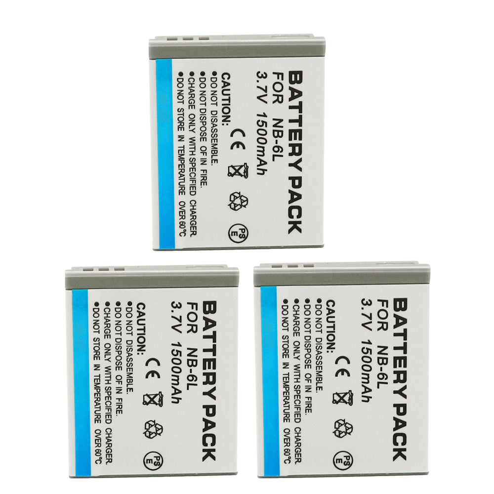 For Canon NB-6LH/NB-6L Battery Powershot S120 SX510 HS SX500 Is SX700 D20 1500mAh Camera Batteries