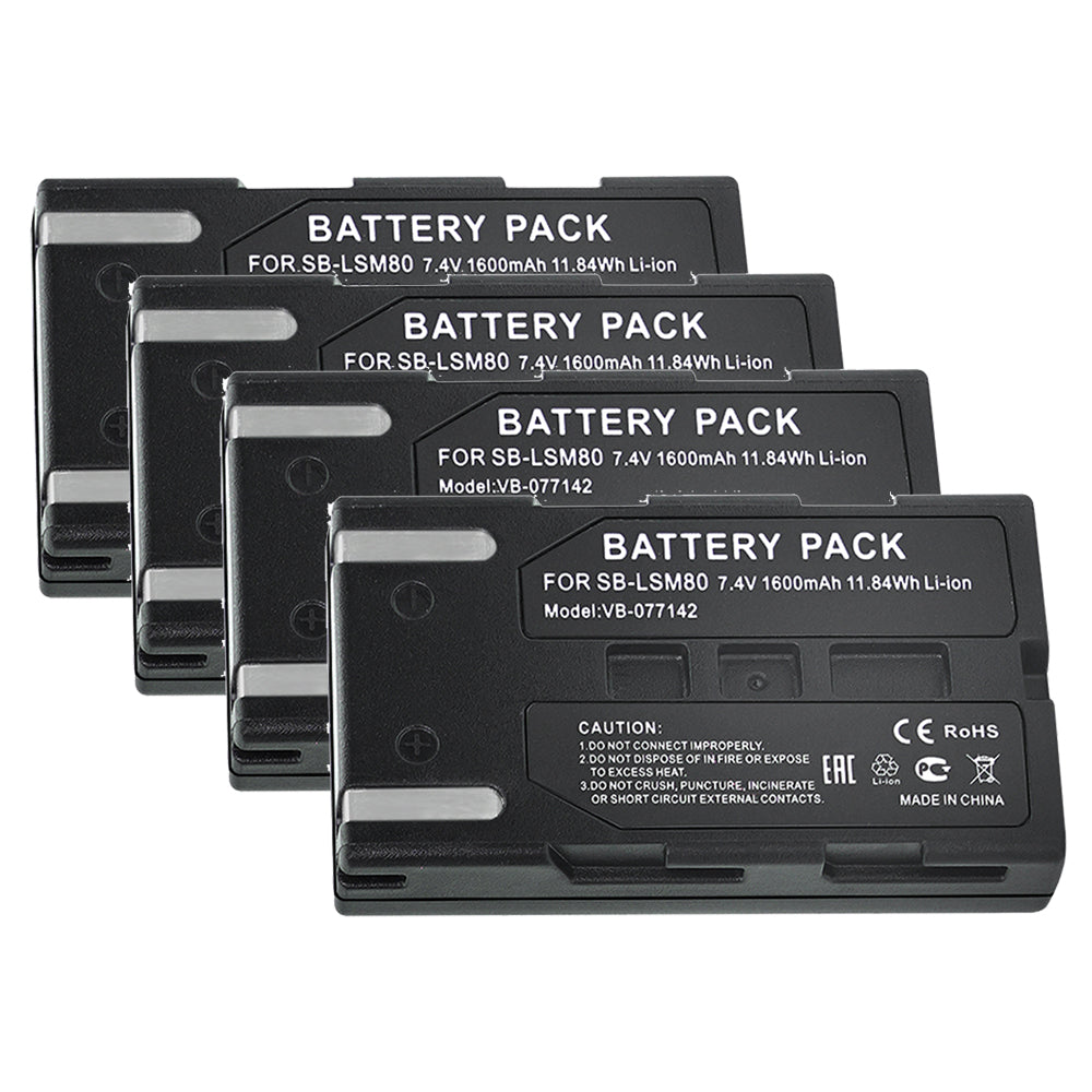 For Samsung SB-LSM80 Battery  SC-D263 SC-D351 SC-D352 SC-D353 SC-D354 1000mAh Camera Batteries