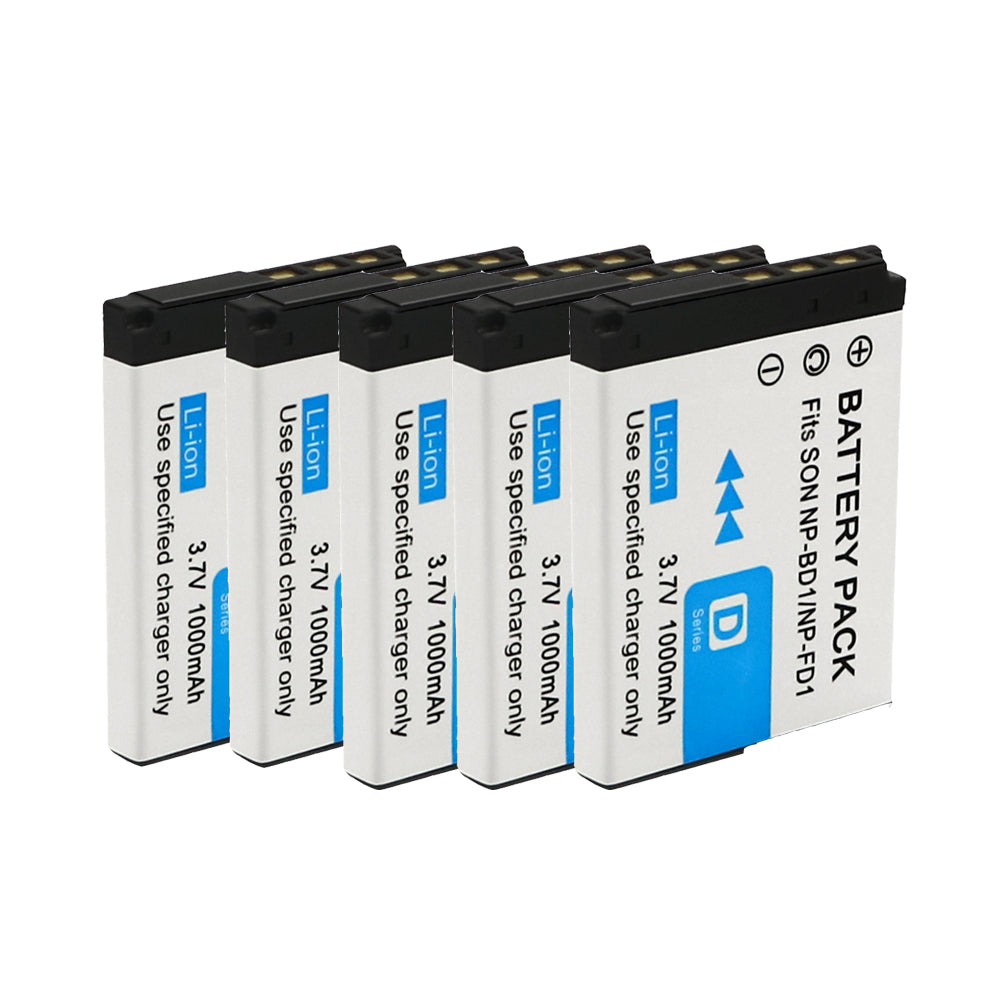 For Sony NP-BD1/NP-FD1 Battery Cyber-shot DSC-G3 T2 T70 TX1 1000mAh Camera Batteries