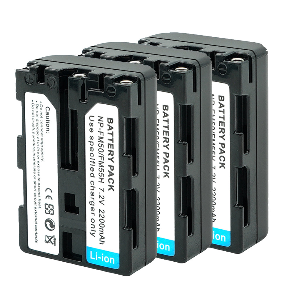 Battery Replacement for Sony NP-FM55 NP-FM50 Cyber-shot DSC-S30 DSC-S85 DSC-S75 DSC-S70 2200mAh Camera Batteries