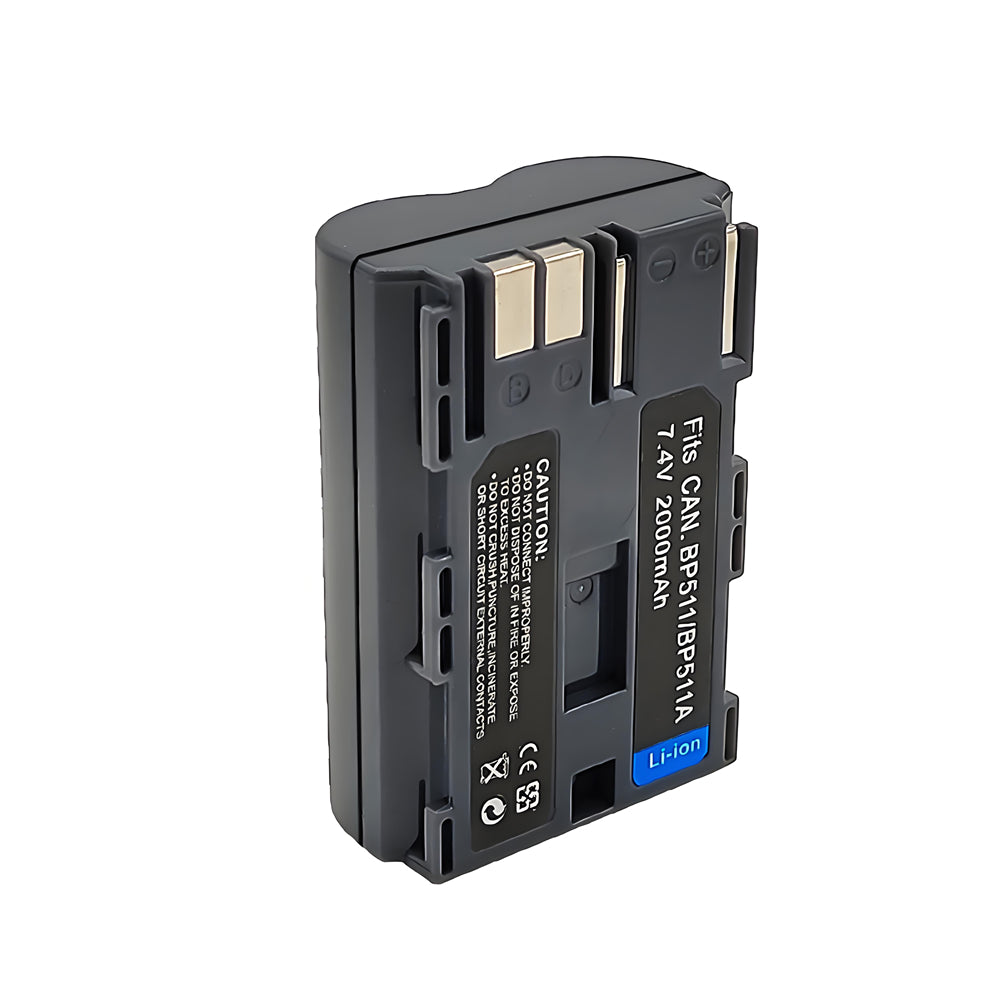 For Canon BP511 BP511A BP-508 Battery ZEOS 5D DM-MV30 2000mAh Camera Batteries
