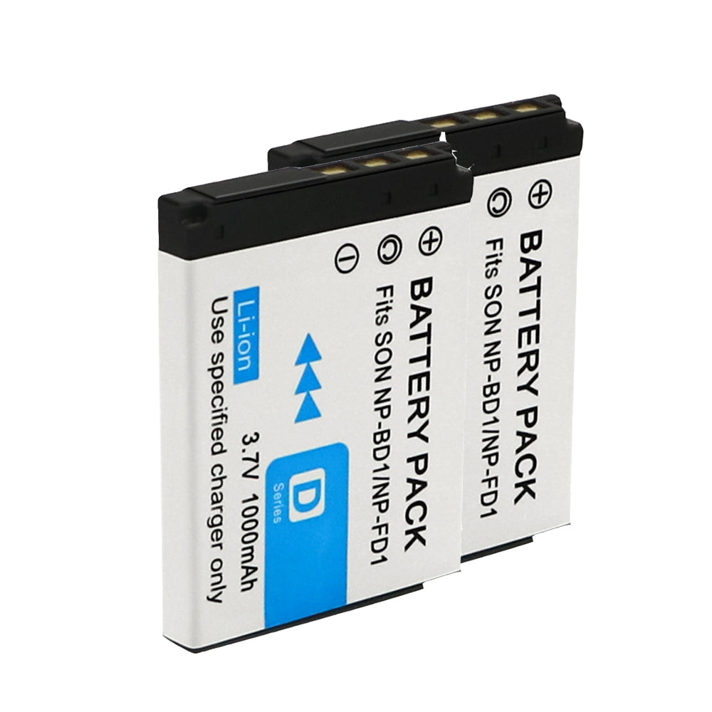 For Sony NP-BD1/NP-FD1 Battery Cyber-shot DSC-G3 T2 T70 TX1 1000mAh Camera Batteries
