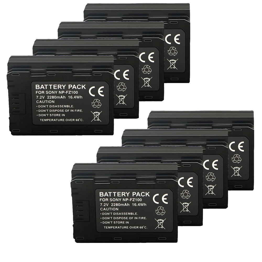For Sony NP-FZ100 Battery A7iii  A7IV, Sony A7 III Alpha A 9R 2280mAh Camera Batteries