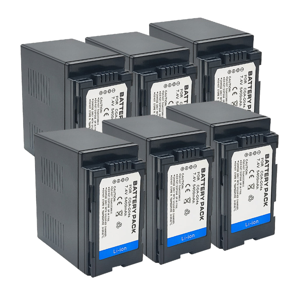 For Panasonic CGR-D54S CGA-D54S Battery AG-HPX250 AG-HPX255 HDC-Z10000 NV-DS29 NV-DS30 NV-DS50 NV-GX7 5400mAh Camera Batteries