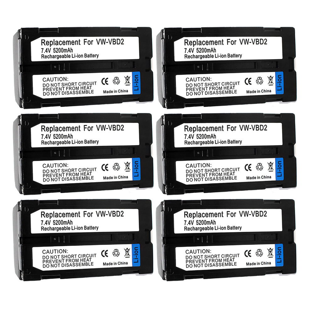 For JVC VW-VBD2 Battery Replacement  CGR-B202A, CGR-B/403 5200mAh Camera Batteries