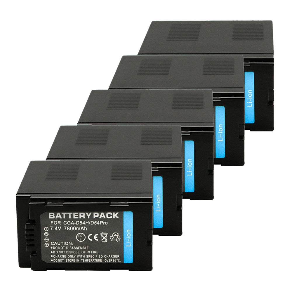 For Panasonic CGA-D54SH Battery D54D MDH2GK AC90MC DVC180B Lithium 7800mAh Camera Batteries