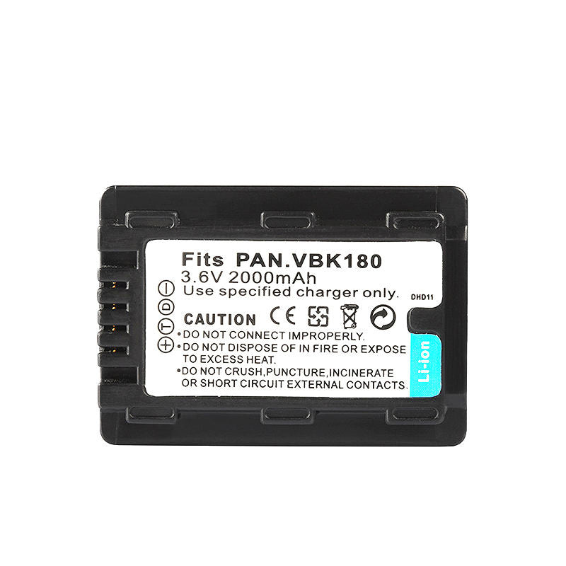 For Panasonic VW-VBK180 Battery Replacement SDR-S50K, SDR-S50N, SDR-S50P, SDR-S50PC 2000mAh Camerabatteries