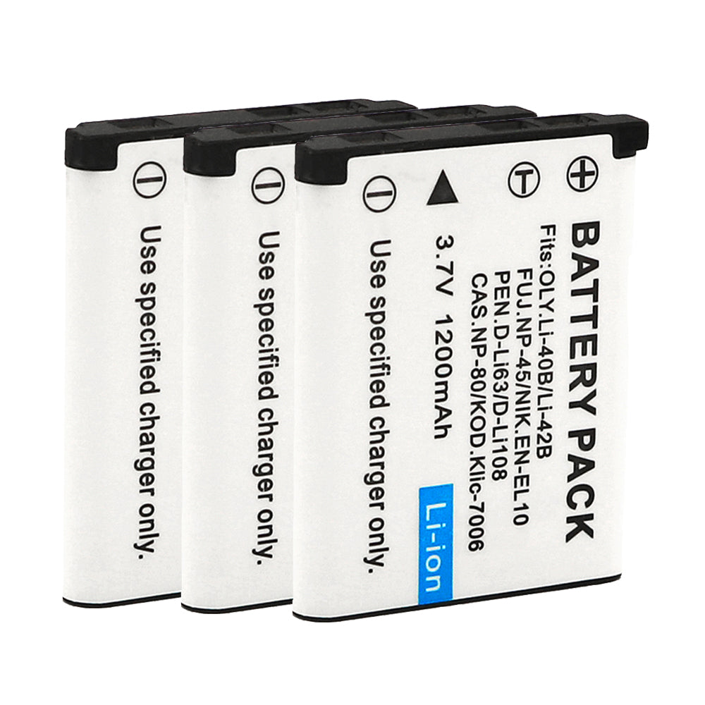 For Nikon EN-EL10 Battery Coolpix S60 S80 S200 S202 S203 1200mAh Camera Batteries