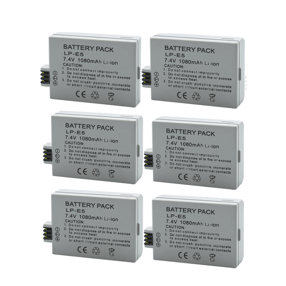 For Canon LP-E5 LPE5 Battery EOS Rebel XSi EOS 450D 1080mAh Camera Batteries