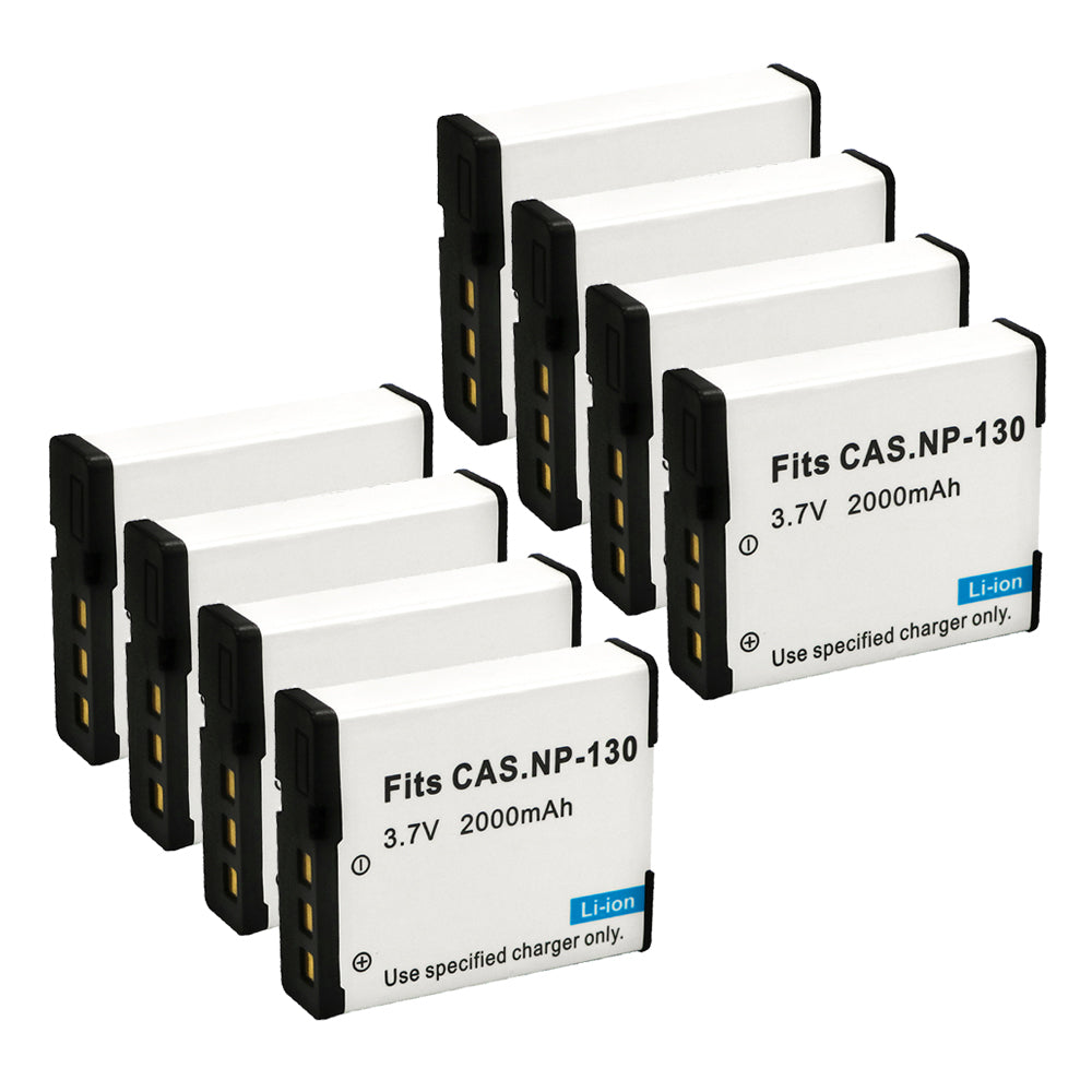 For Casio CNP130 NP-130 NP-130A Battery Cas Exilim EX-10 EX-100 EX-H30 EX-H35 2000mAh Camera Batteries