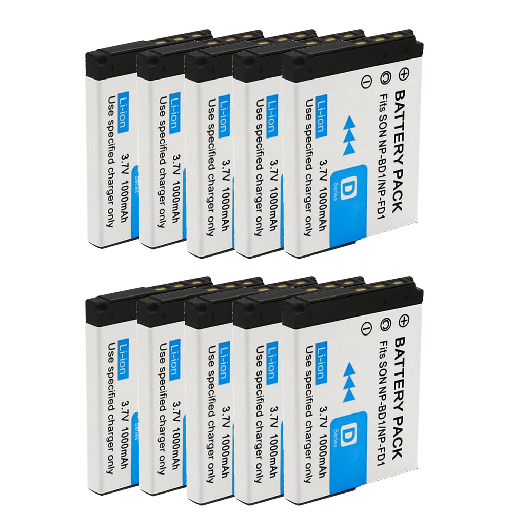 For Sony NP-BD1/NP-FD1 Battery Cyber-shot DSC-G3 T2 T70 TX1 1000mAh Camera Batteries