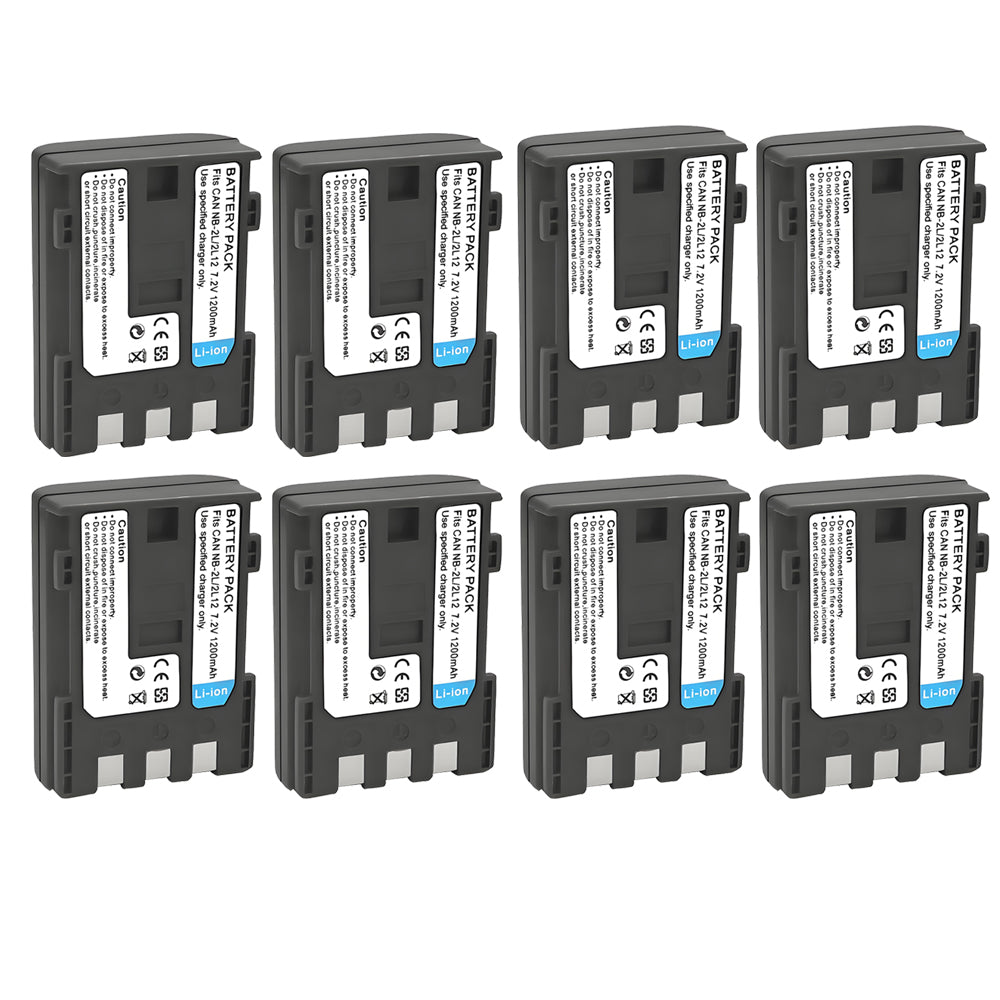 For Canon NB-2L, NB-2LH DC301, DC310, DC320, DC330 Battery 1200mAh Camera Batteries