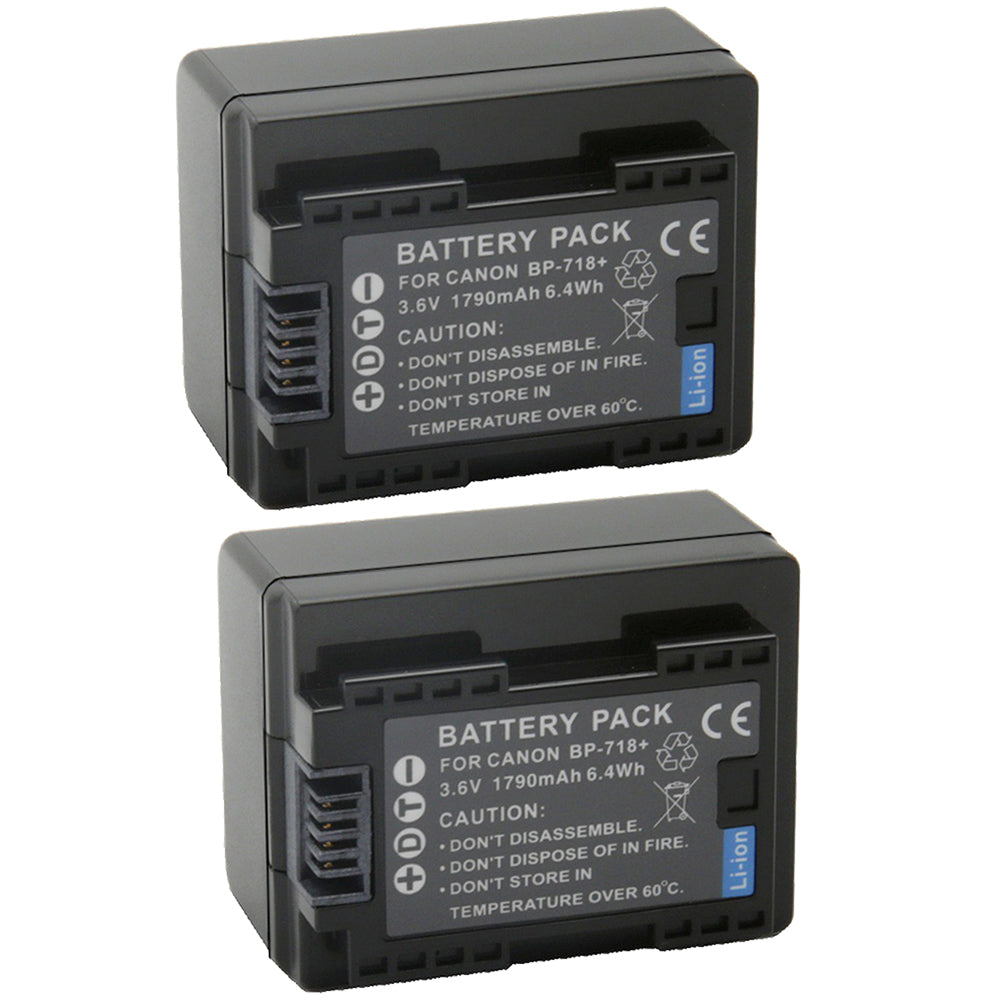 For Canon BP-718 Battery VIXIA HF M50 HFM52 HFR32 1790mAh Camera Batteries