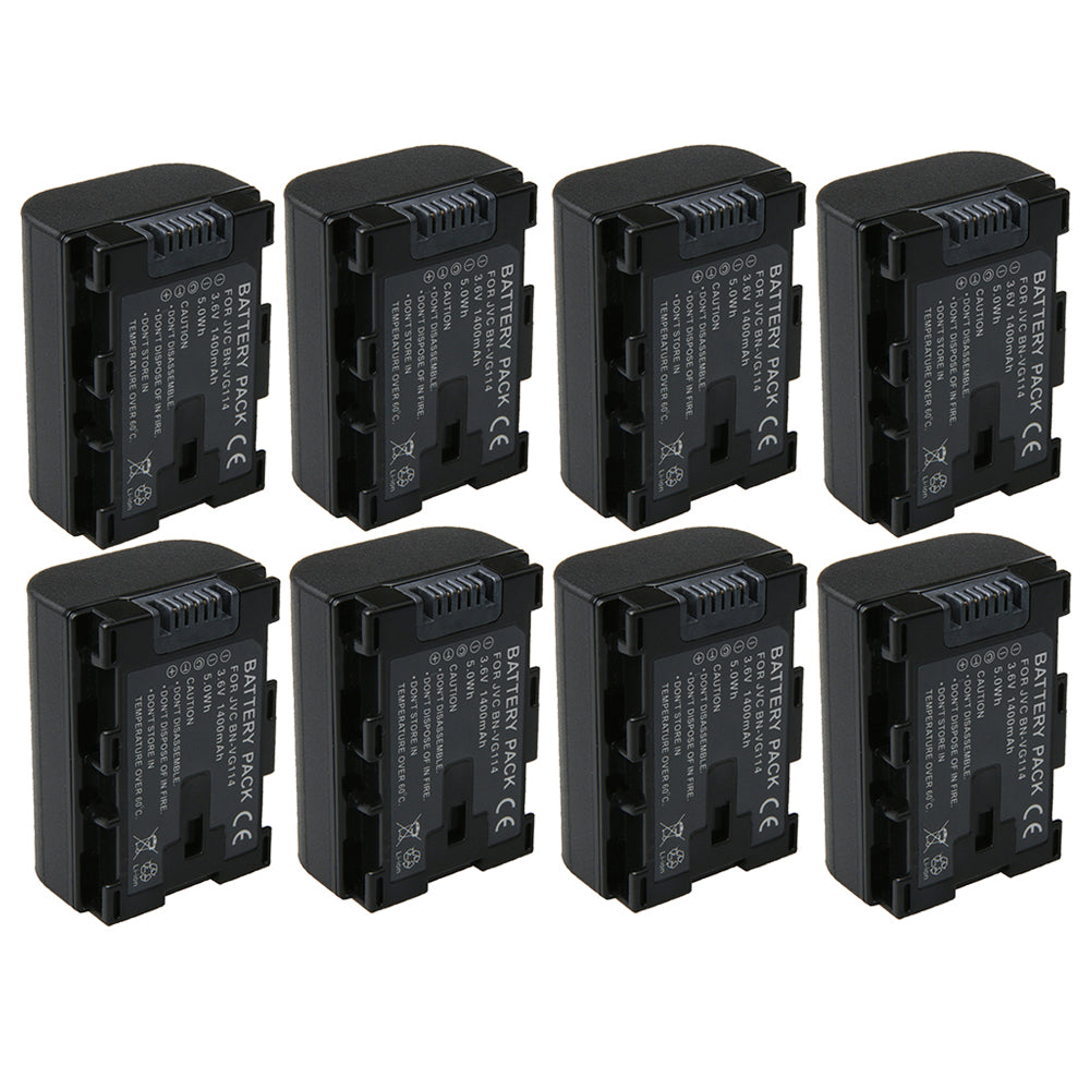 For JVC Camera Battery BN-VG114 3.6V 1400mAh Batteries