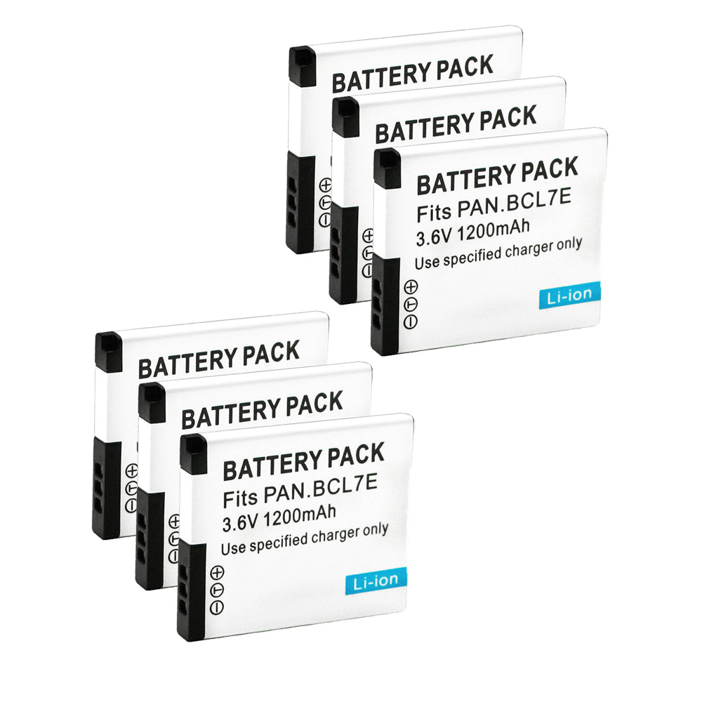 For Panasonic DMW-BCL7E Battery Lumix DMC-F5, DMC-FH10, DMC-FS50 1200mAh Camera Batteries
