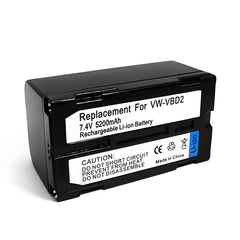 For JVC VW-VBD2 Battery Replacement  CGR-B202A, CGR-B/403 5200mAh Camera Batteries