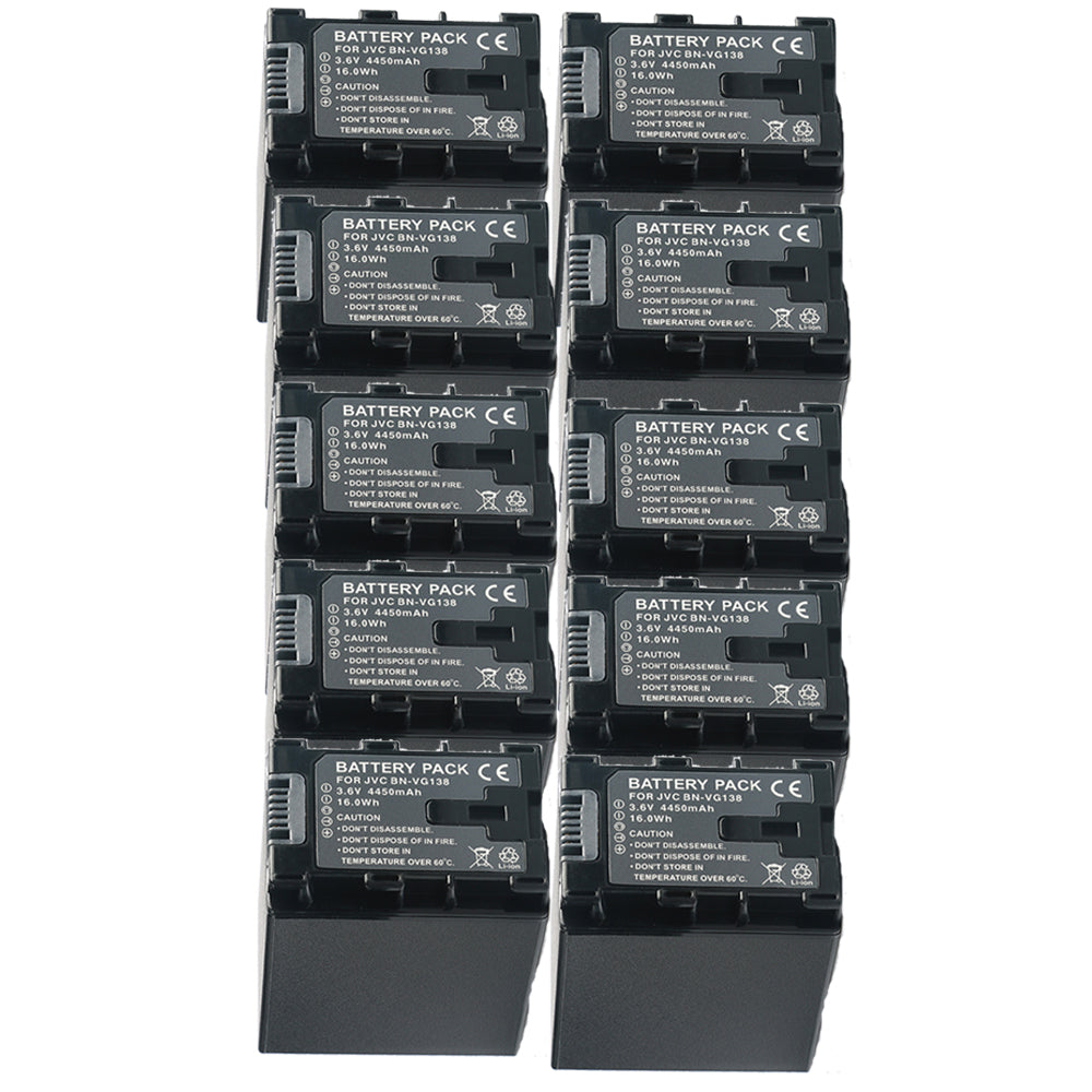 For JVC Camera Battery BN-VG138 3.6V 4450mAh Batteries