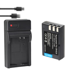 EN-EL9 EN EL9a Battery 2-Pack 2000mAh and USB Charger Compatible with Nikon D40, D40x, D60, D3000, D5000 Digital SLR Cameras