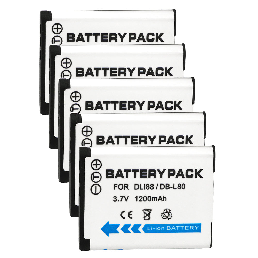 For Panasonic VW-VBX070 Battery D-Li88 Pentax D-LI88 DLI88 Pentax Optio H90, Optio P70 1200mAh Camera Batteries