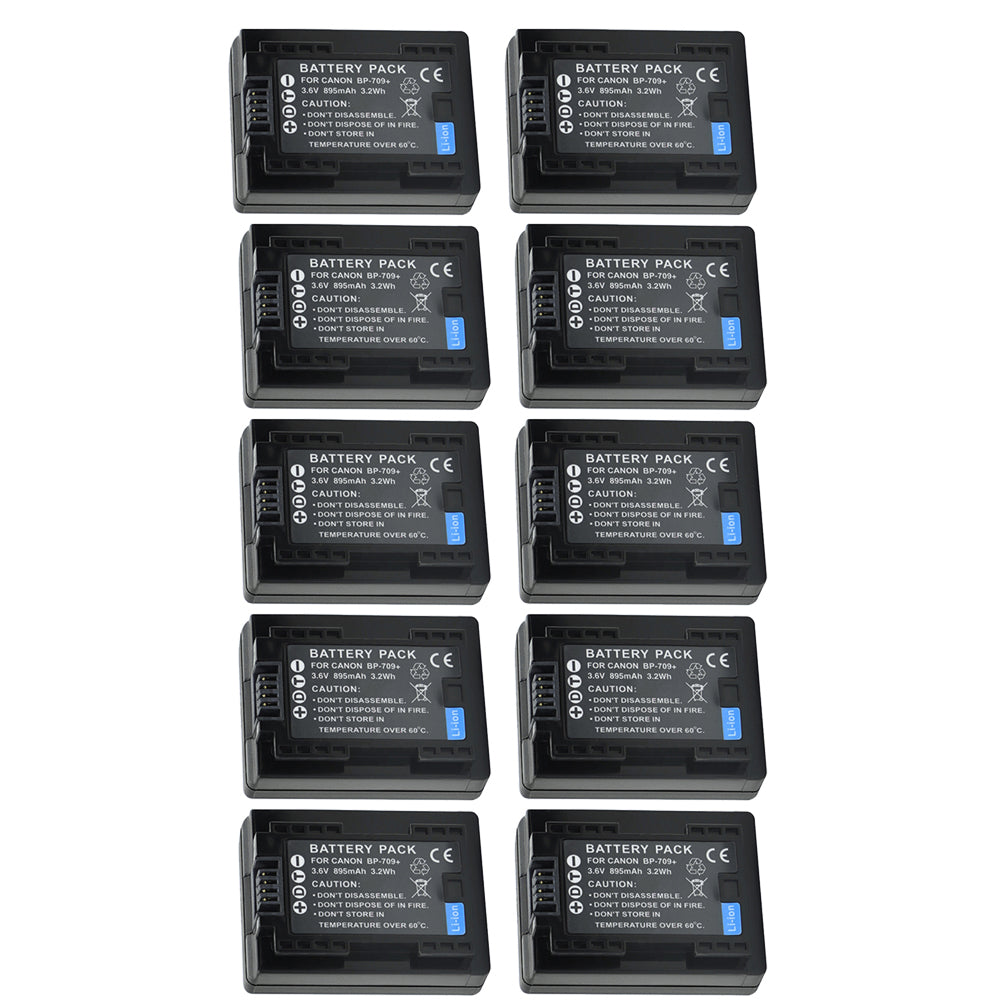 For Canon BP-709 Battery VIXIA HF M50 HFM50 HFR30 895mAh Camera Batteries