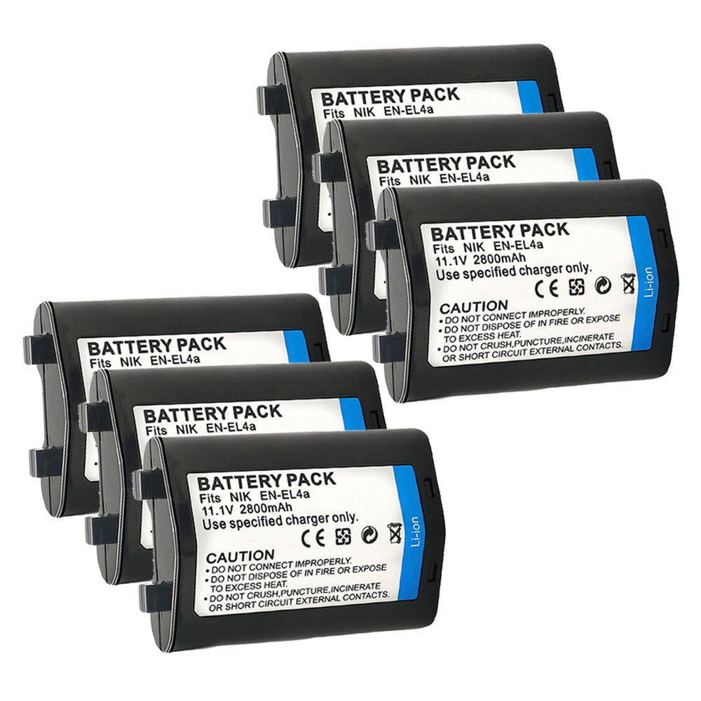 For Nikon EN-EL4 Battery Nikon D2 D2H D2Hs D2X D2Xs D3 2800mAh Camera Batteries
