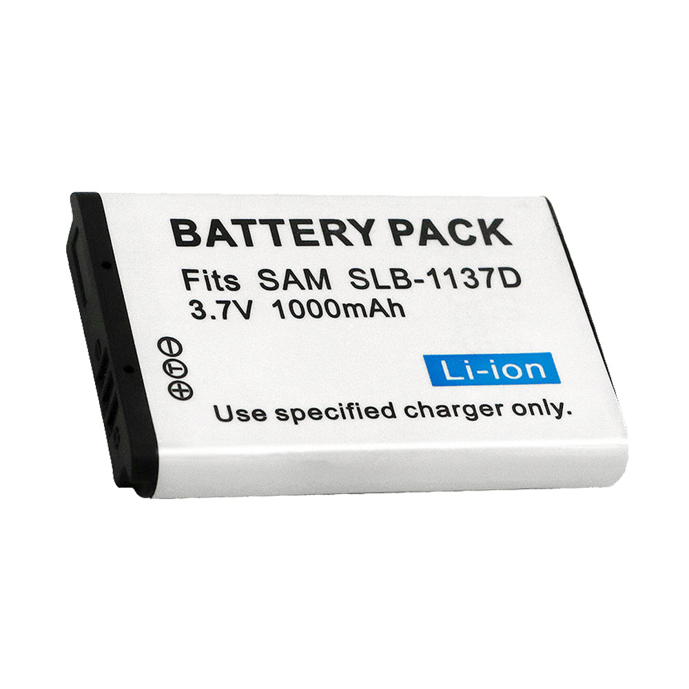 For Samsung SLB-1137D Battery I80, I85, I100, NV11, NV24HD, NV30, NV40, NV100HD 1000mAh Camera Batteries