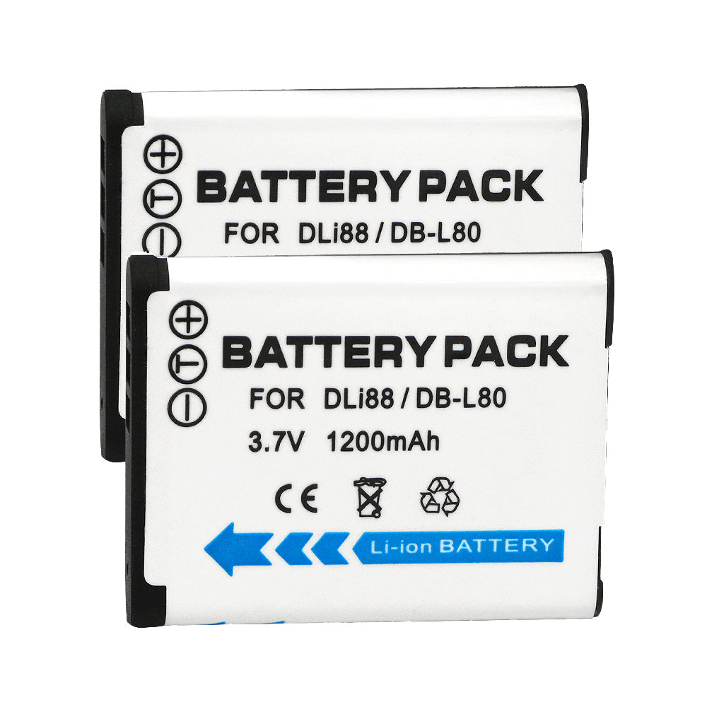 For Panasonic VW-VBX070 Battery D-Li88 Pentax D-LI88 DLI88 Pentax Optio H90, Optio P70 1200mAh Camera Batteries