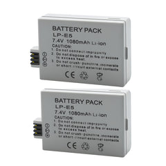 For Canon LP-E5 LPE5 Battery EOS Rebel XSi EOS 450D 1080mAh Camera Batteries