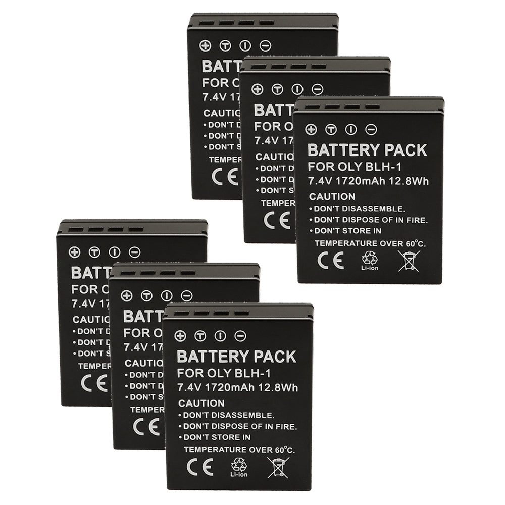 For Olympus BLH-1 (Fully Decoded) Battery OM-D E-M1 Mark II, OM-D E-M1 Mark III, OM-D E-M1X 1720mAh Camera Batteries