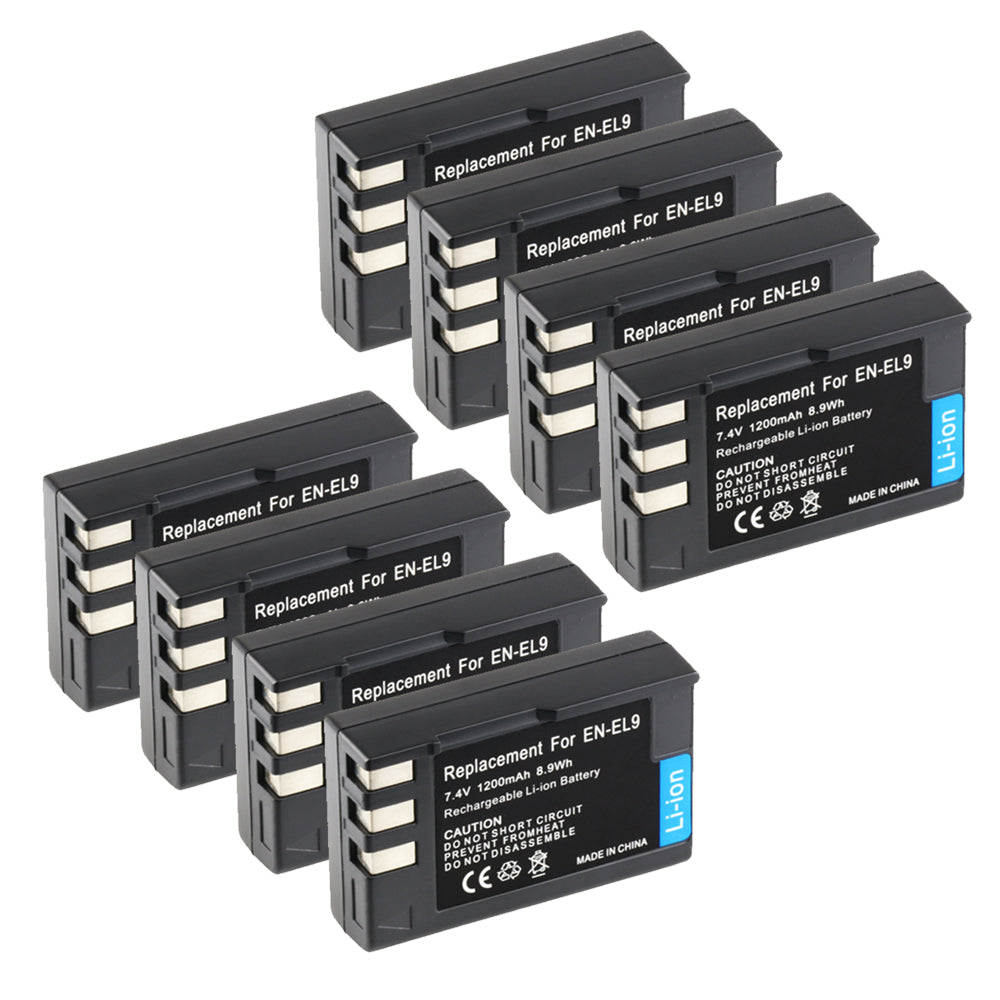 For Nikon EN-EL9 Battery D40, D40X, D60, D3000, D5000 1200mAh Camera Batteries